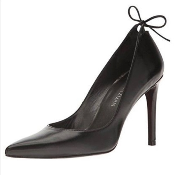 Stuart Weitzman Shoes - Stuart Weitzman Peekabow Pointed Toe Leather Pumps
